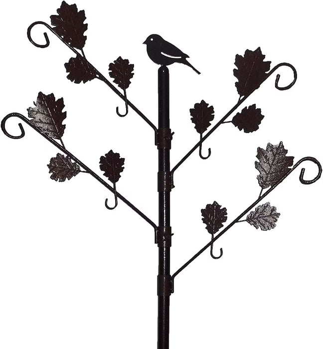 Bird Feeding Station with Leaves