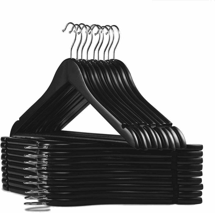 Wooden 10pk Black Clothes Hangers