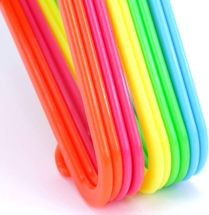 Kids Plastic 48pk Multicoloured Clothes Hangers