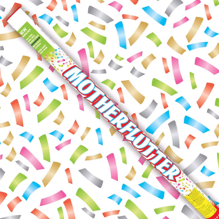 Multicoloured 100cm Motherflutter Confetti Cannon
