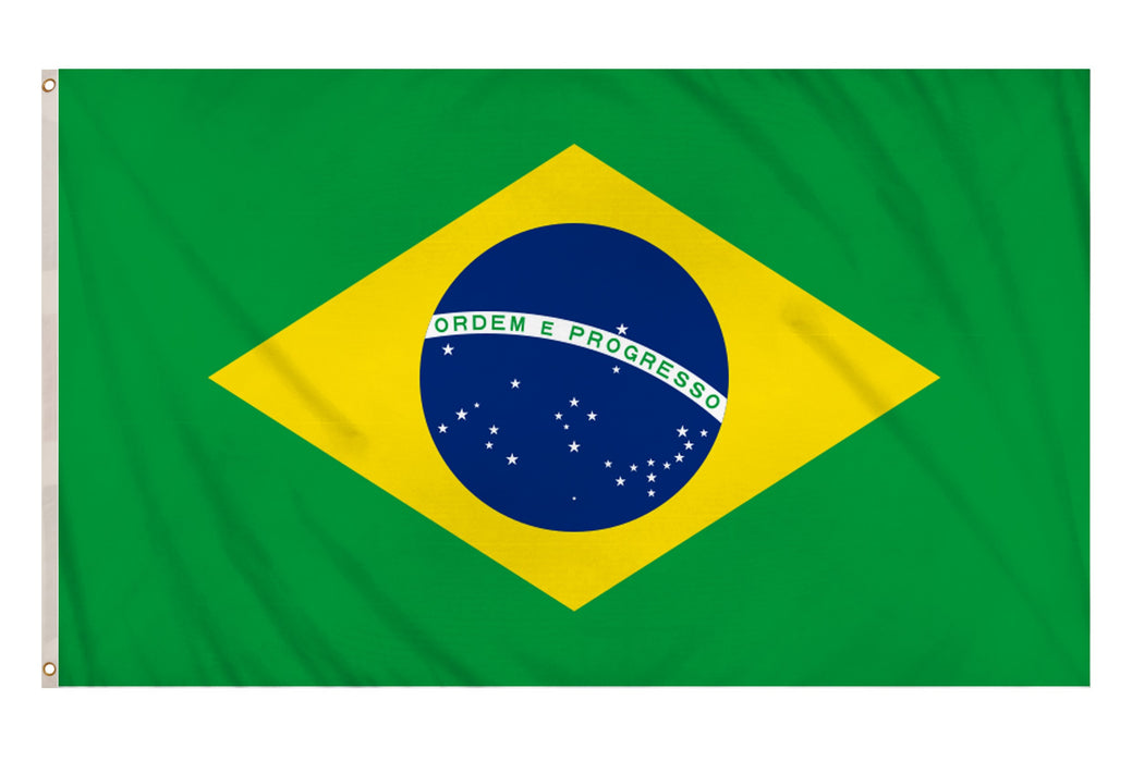 Large 5x3ft Brazil Flag