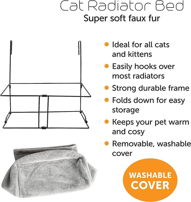 Faux Fur Cat Radiator Hammock Bed
