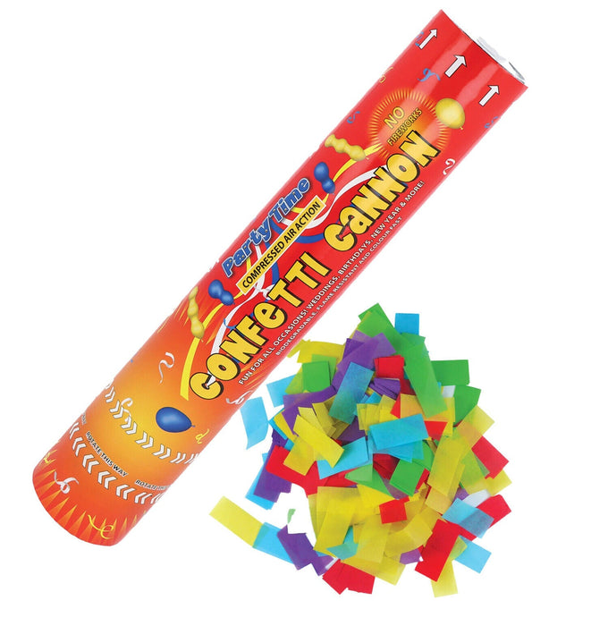 Multicoloured 30cm Confetti Cannon (Pack of 3)